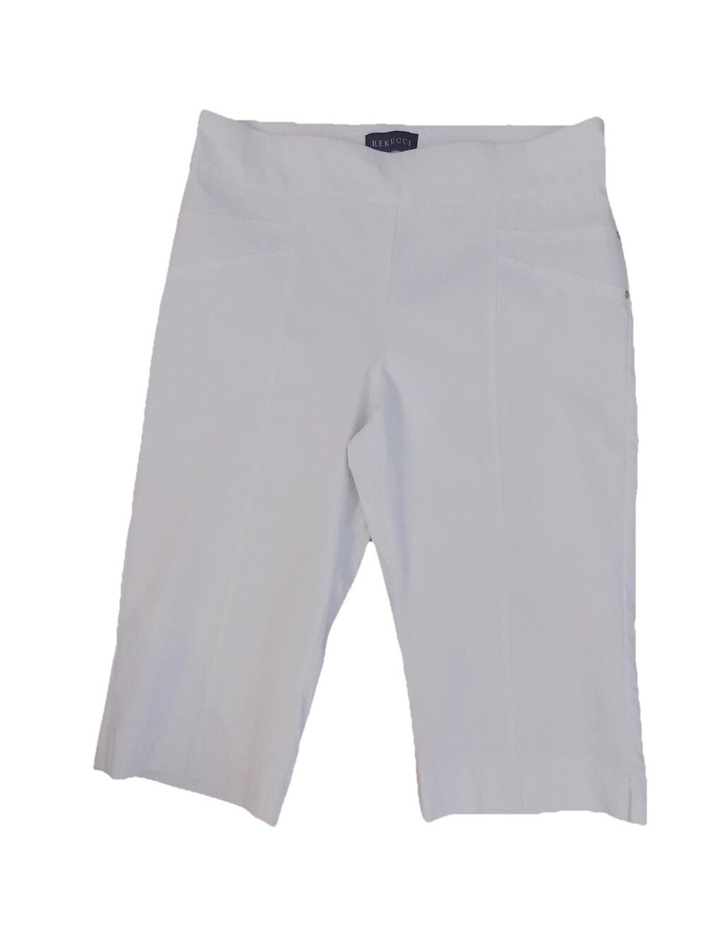 Rekucci white capri pants petite size 14P